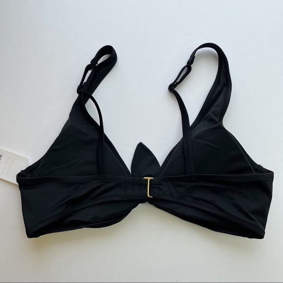 LIVELY The Plunge Bralette Bikini Top in Jet Black - Picture 5 of 8